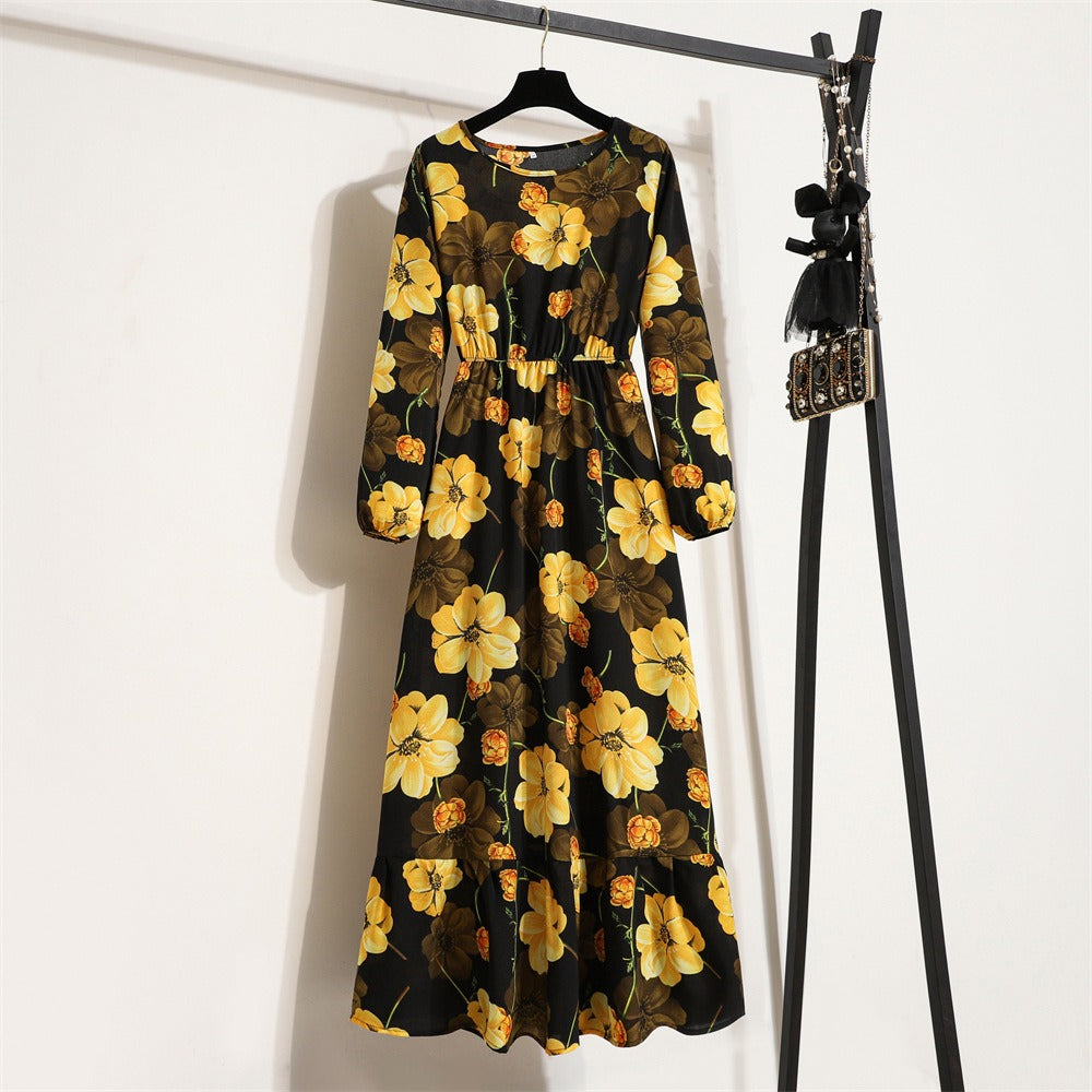 Trudie – Floral Long Sleeve Maxi Dress