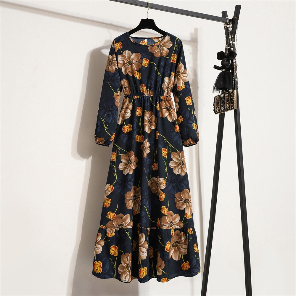 Thora – Floral Long Sleeve Maxi Dress
