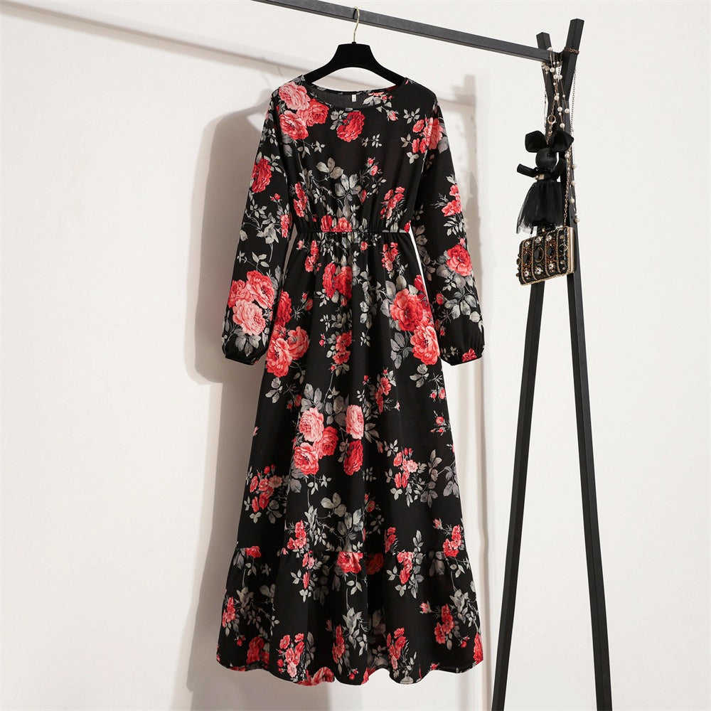 Tovia – Floral Long Sleeve Maxi Dress
