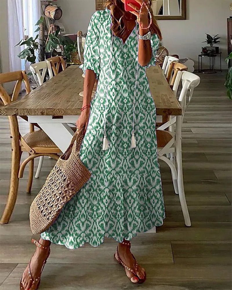 Arianell – Printed Boho Maxi Dress