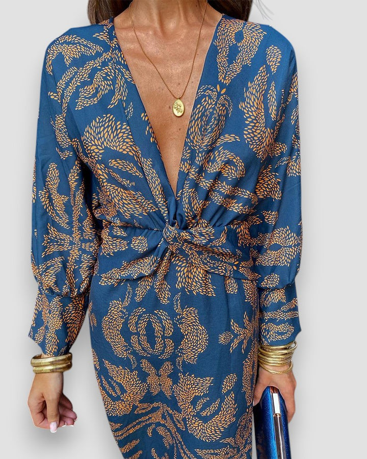 Violet – Patterned Wrap Dress