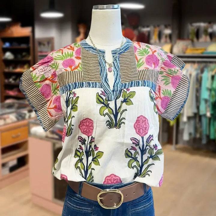 Xalina – Embroidered Boho Blouse