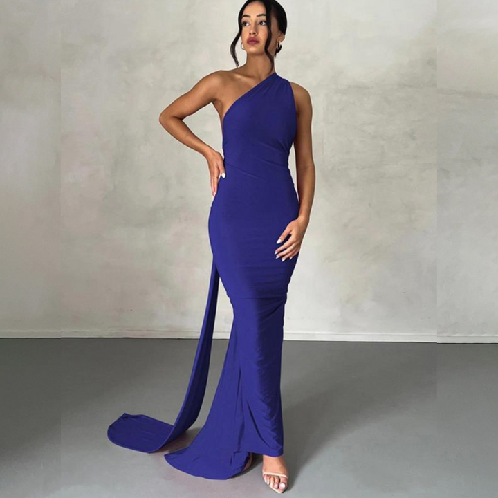 Claribel – One-Shoulder Evening Dress
