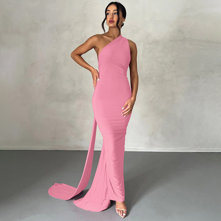 Claribel – One-Shoulder Evening Dress
