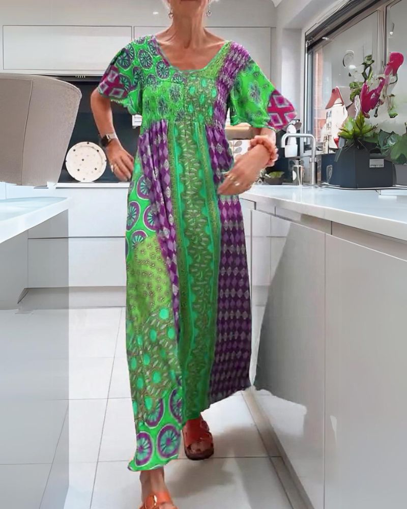 Fenton – Patchwork Boho Maxi Dress