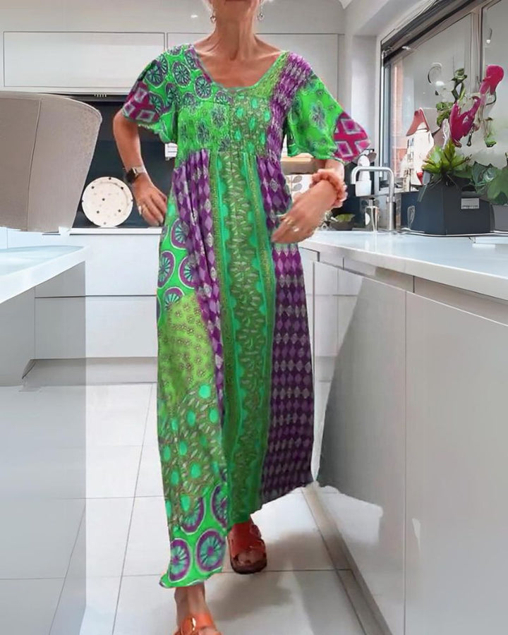 Fenton – Patchwork Boho Maxi Dress
