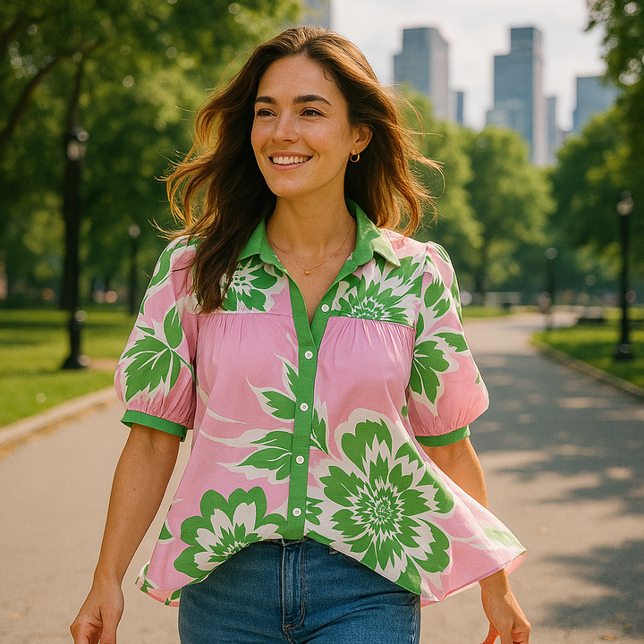 Aubrette – Puff Sleeve Poplin Shirt