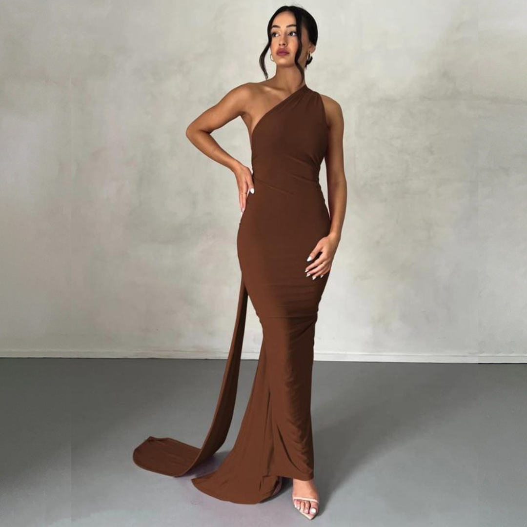 Claribel – One-Shoulder Evening Dress