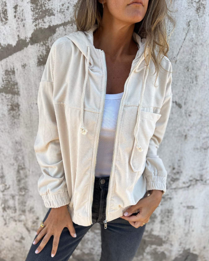 Diorah – Loose Hooded Zip-Up Jacket
