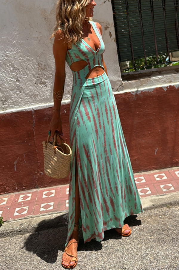 Penrose – Cut-Out Buttoned Maxi Dress