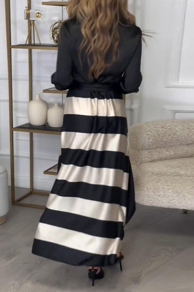 Isobelle – Striped Belted Shirt Dress