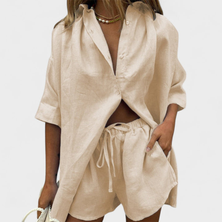 Rowena – Relaxed Shirt and Shorts Co-ord Set