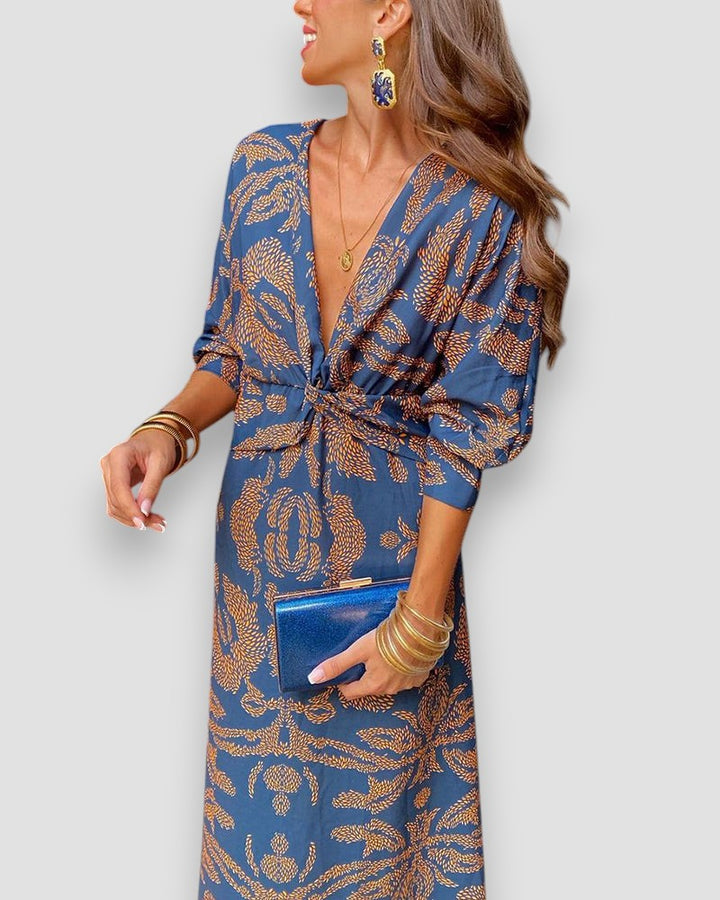 Violet – Patterned Wrap Dress