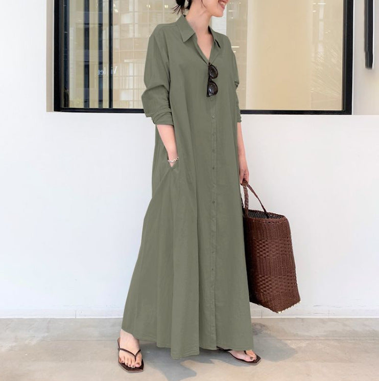 Fenleigh – Longline Shirt Maxi Dress