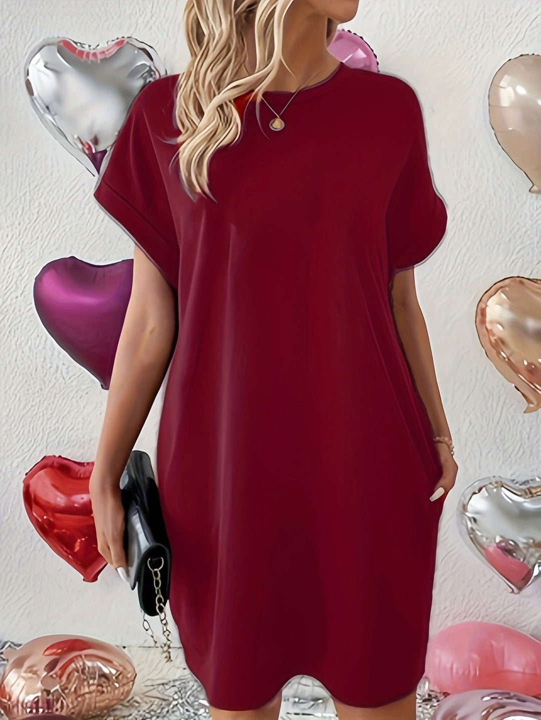 Chedie – Relaxed Batwing T-Shirt Dress