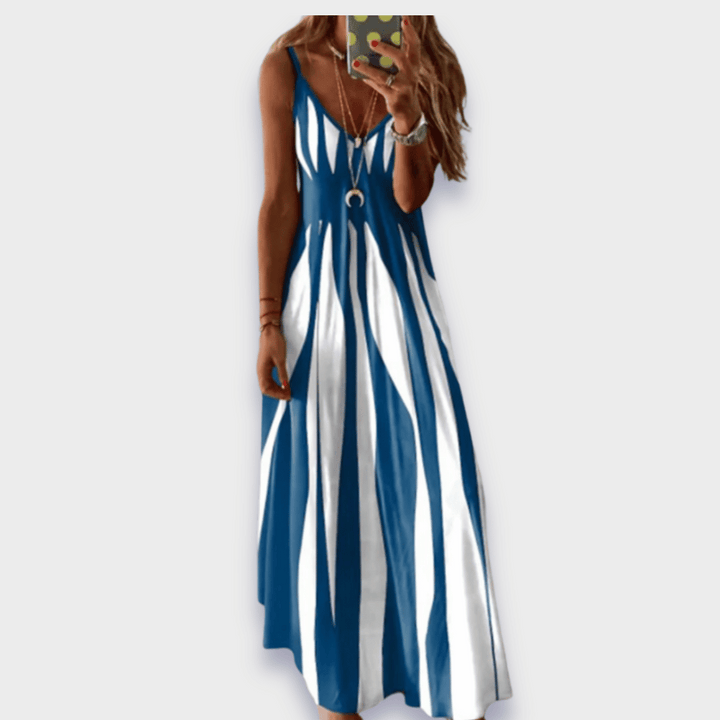 Blossom – Striped Sleeveless Maxi Dress