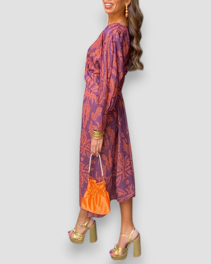 Violet – Patterned Wrap Dress