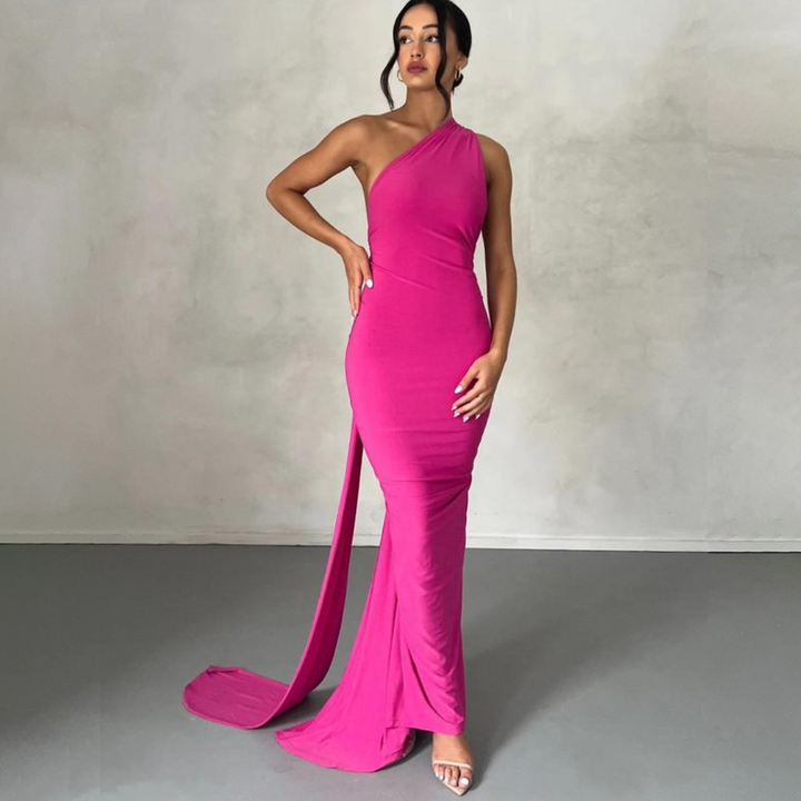 Claribel – One-Shoulder Evening Dress