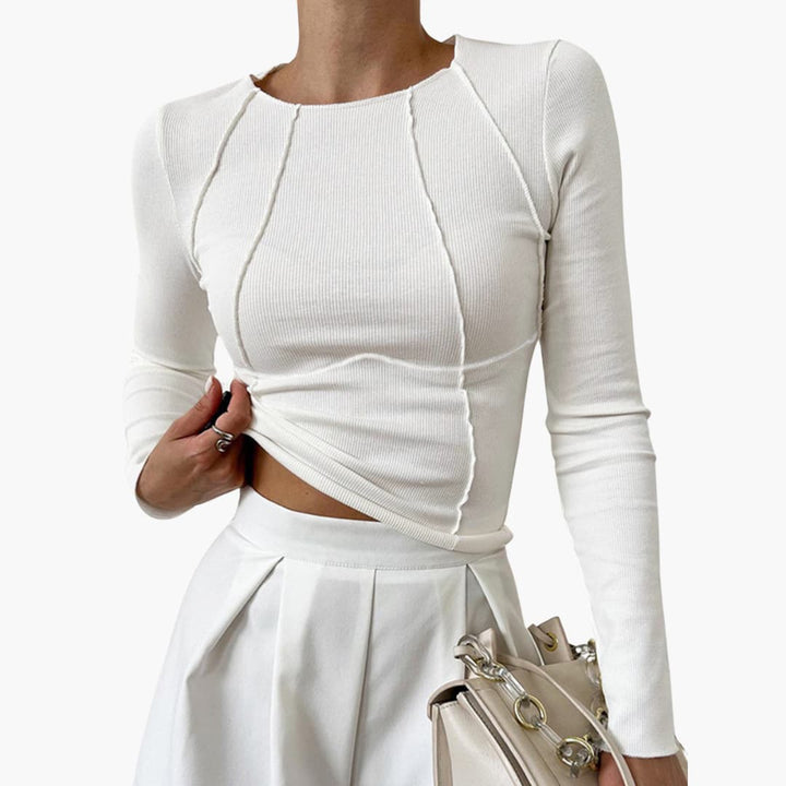 Xelara – Sculpted Seam Long Sleeve Top