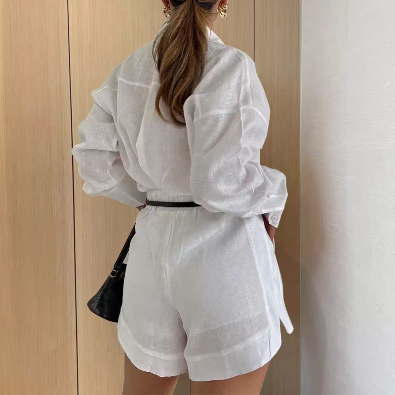 Lena - Women's Two-Piece Buttoned Set