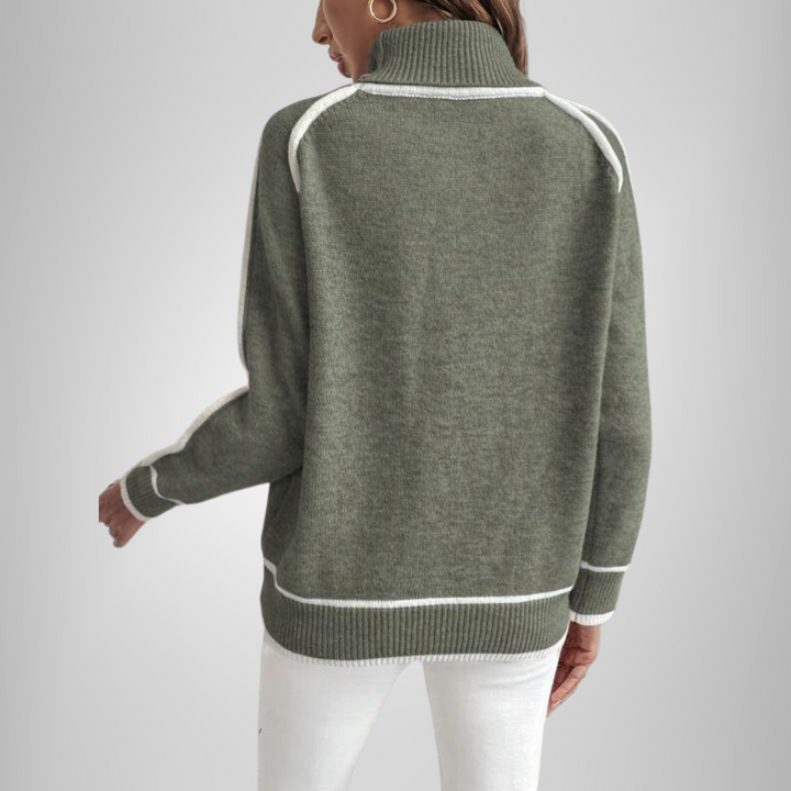 Arabella - Olive Turtleneck Jumper