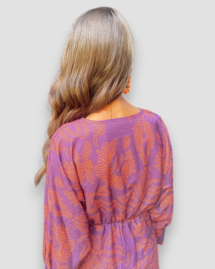 Violet – Patterned Wrap Dress