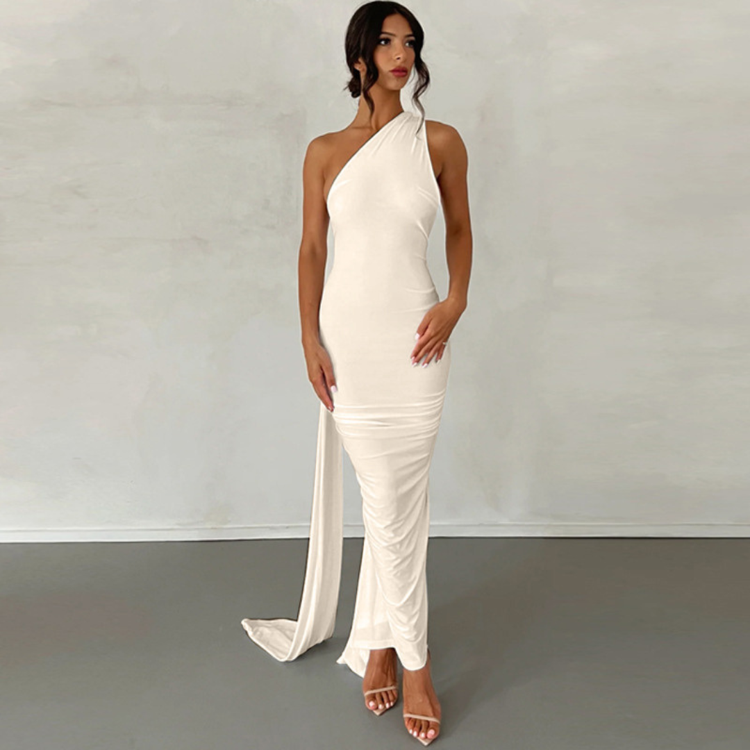 Claribel – One-Shoulder Evening Dress