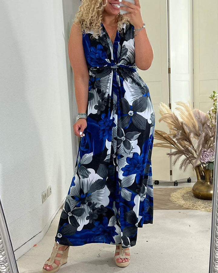 April – Floral Print Maxi Dress