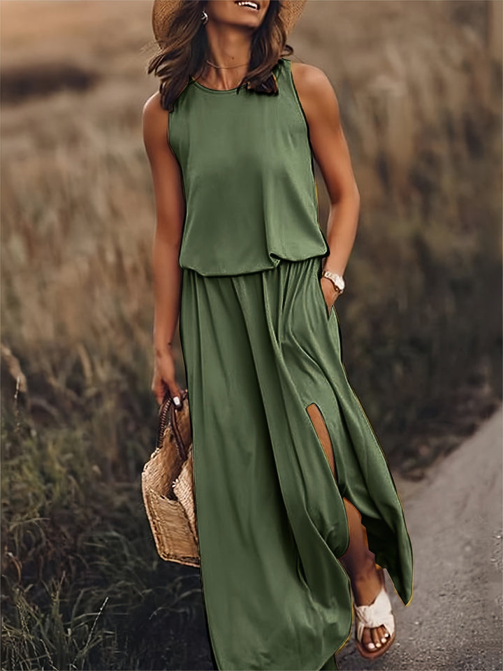 Aderyn – Sleeveless Layered Maxi Dress