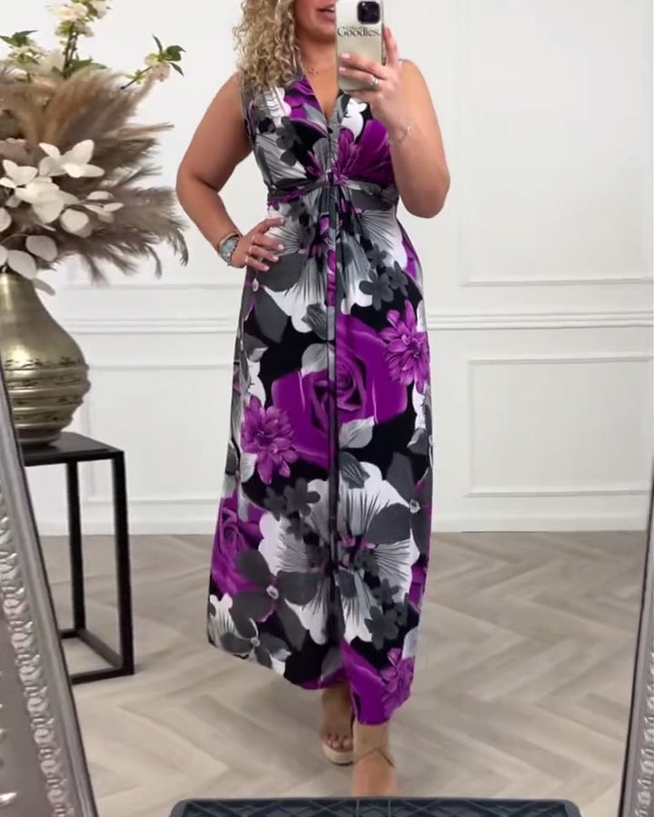 April – Floral Print Maxi Dress