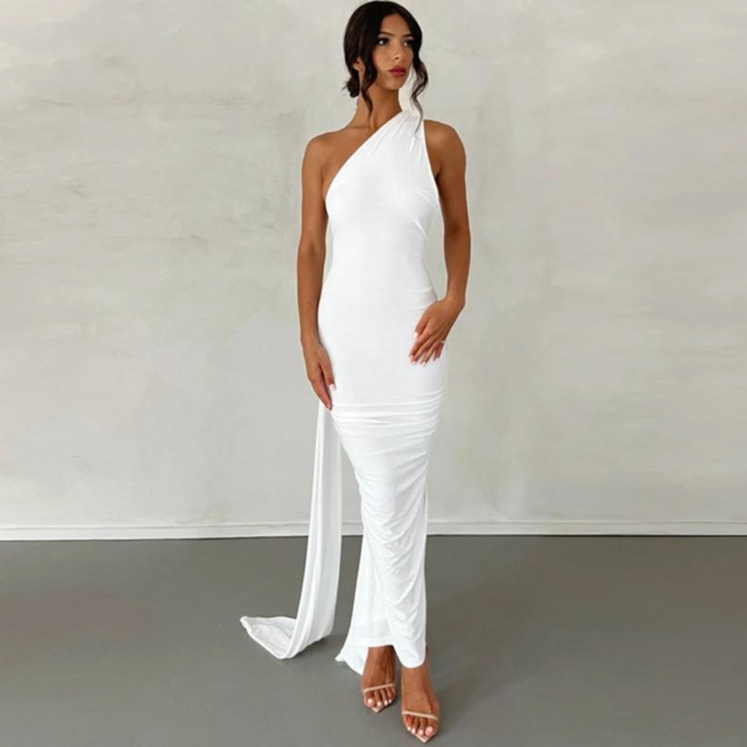 Claribel – One-Shoulder Evening Dress