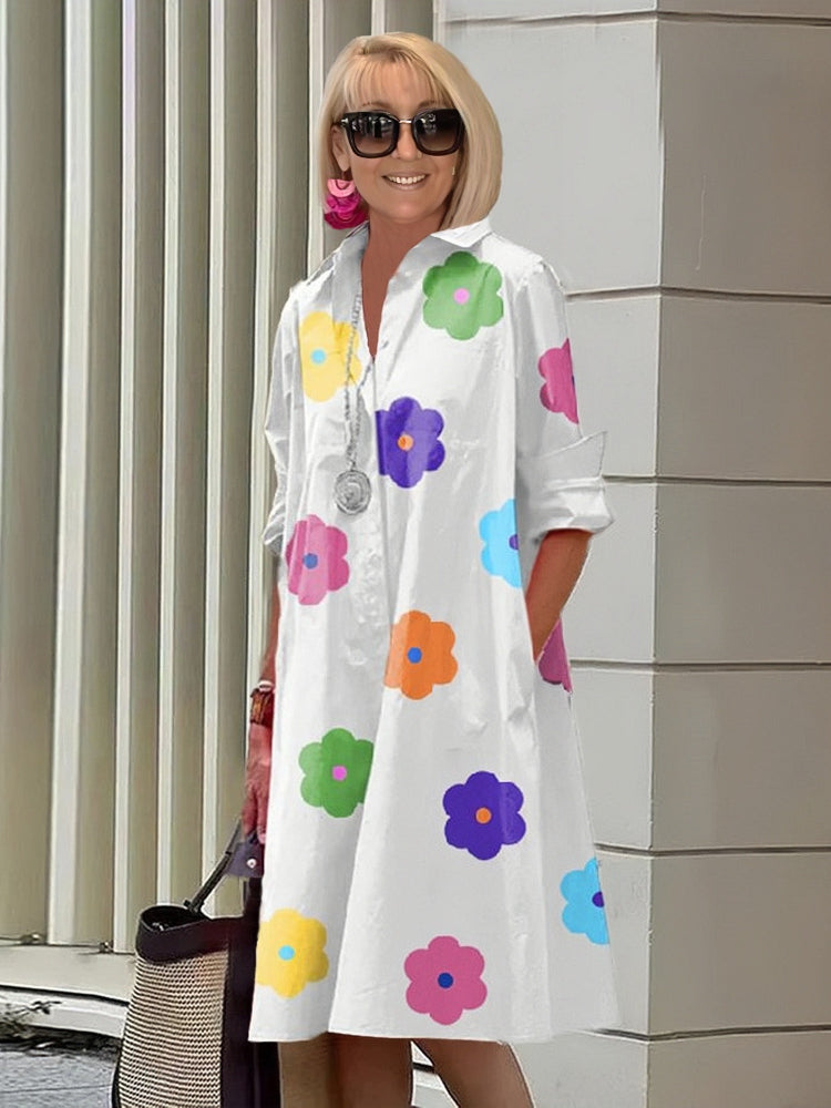 Anwen – Printed Boho Midi Dress
