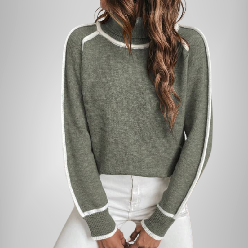 Arabella - Olive Turtleneck Jumper