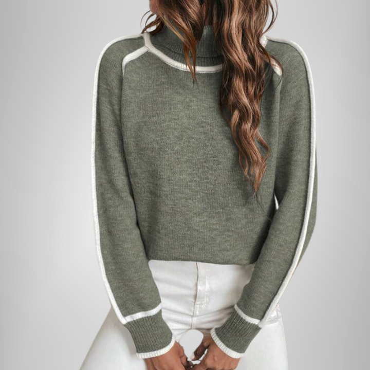Arabella - Olive Turtleneck Jumper