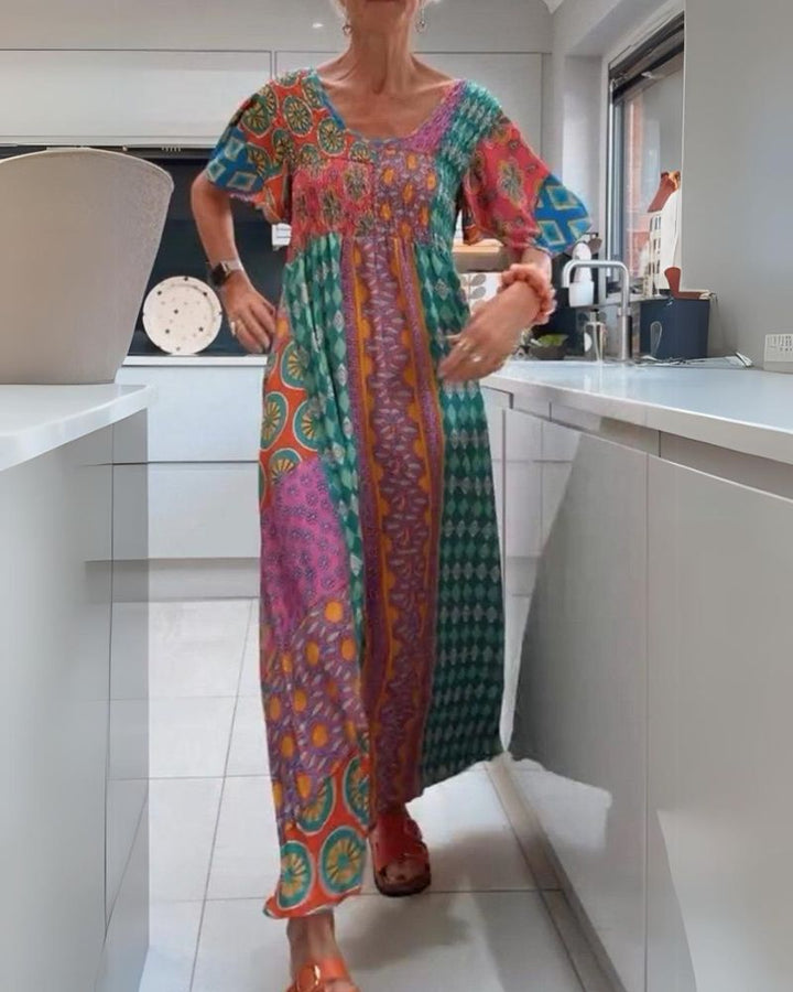 Fenton – Patchwork Boho Maxi Dress
