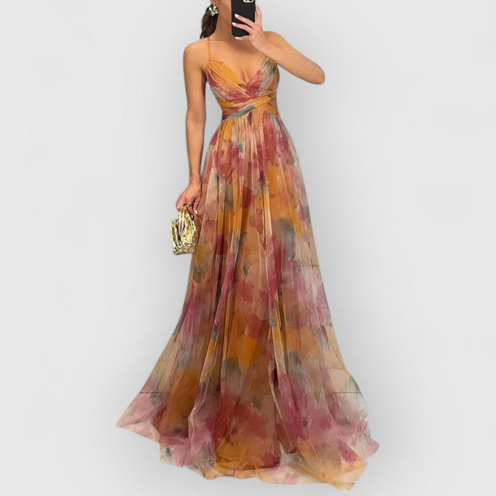 Aurelynn – Draped Cut-Out Maxi Dress
