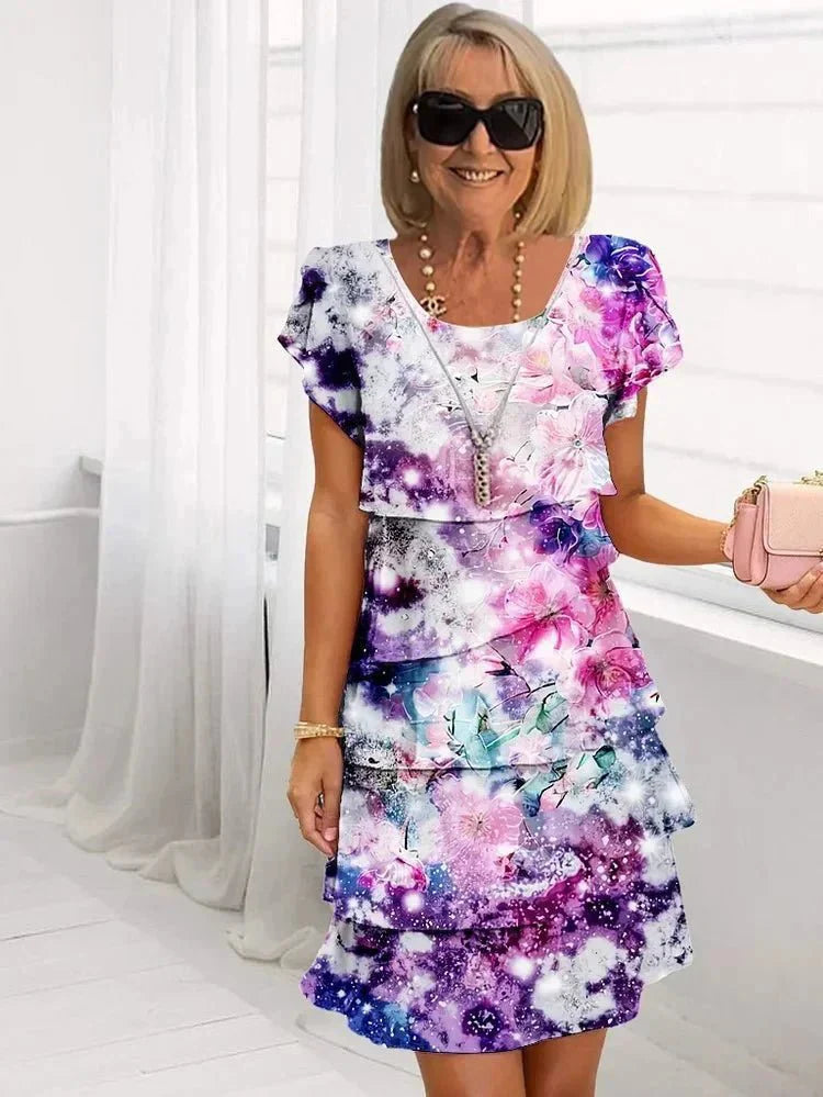 Amabel – Printed Boho Midi Dress