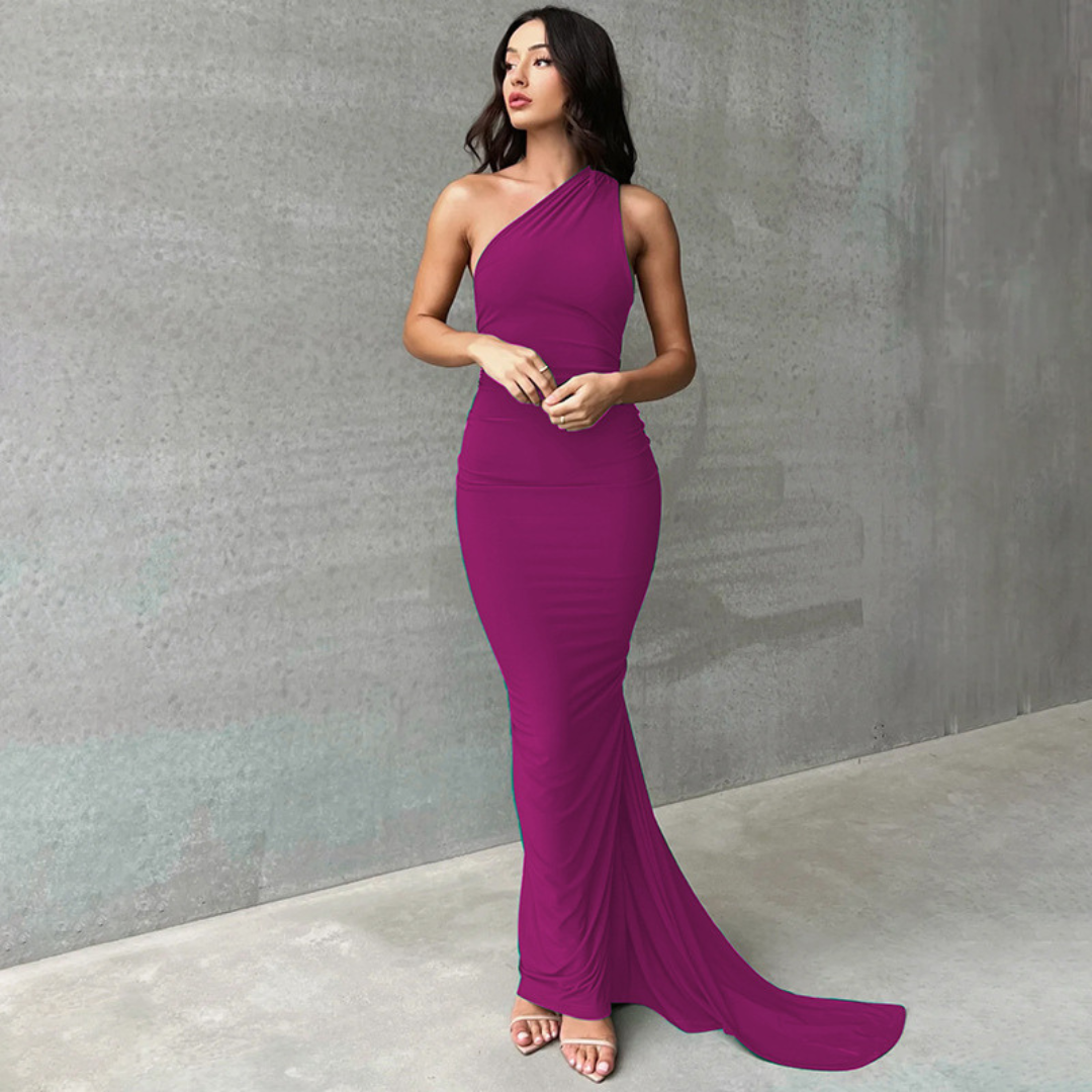Claribel – One-Shoulder Evening Dress