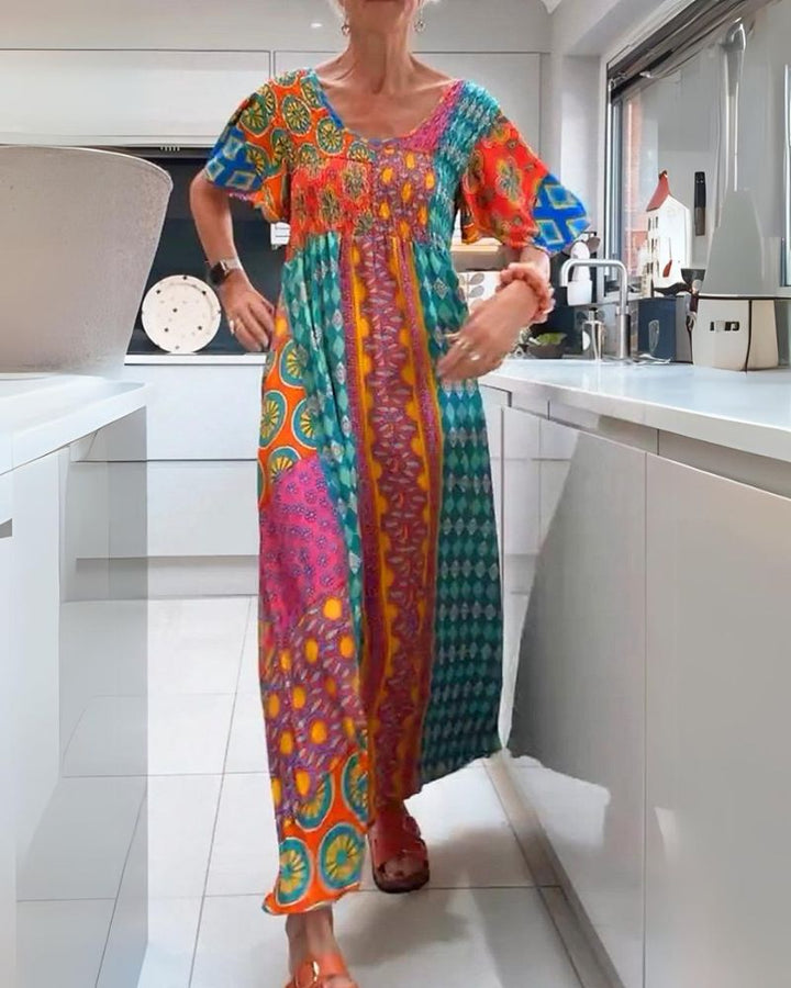 Fenton – Patchwork Boho Maxi Dress