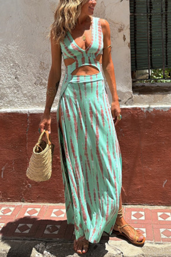 Penrose – Cut-Out Buttoned Maxi Dress