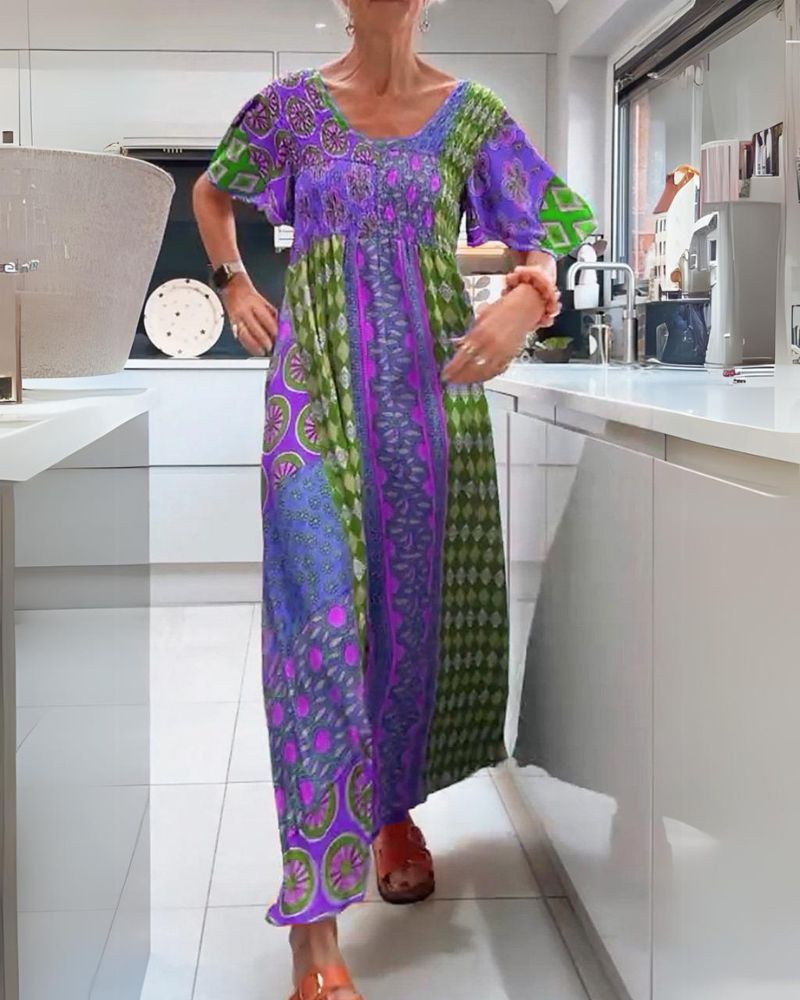 Fenton – Patchwork Boho Maxi Dress