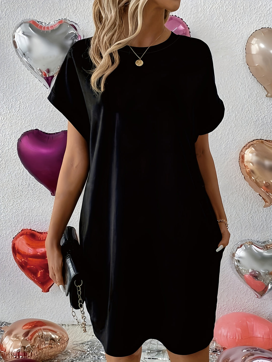 Chedie – Relaxed Batwing T-Shirt Dress