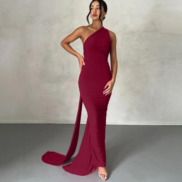 Claribel – One-Shoulder Evening Dress