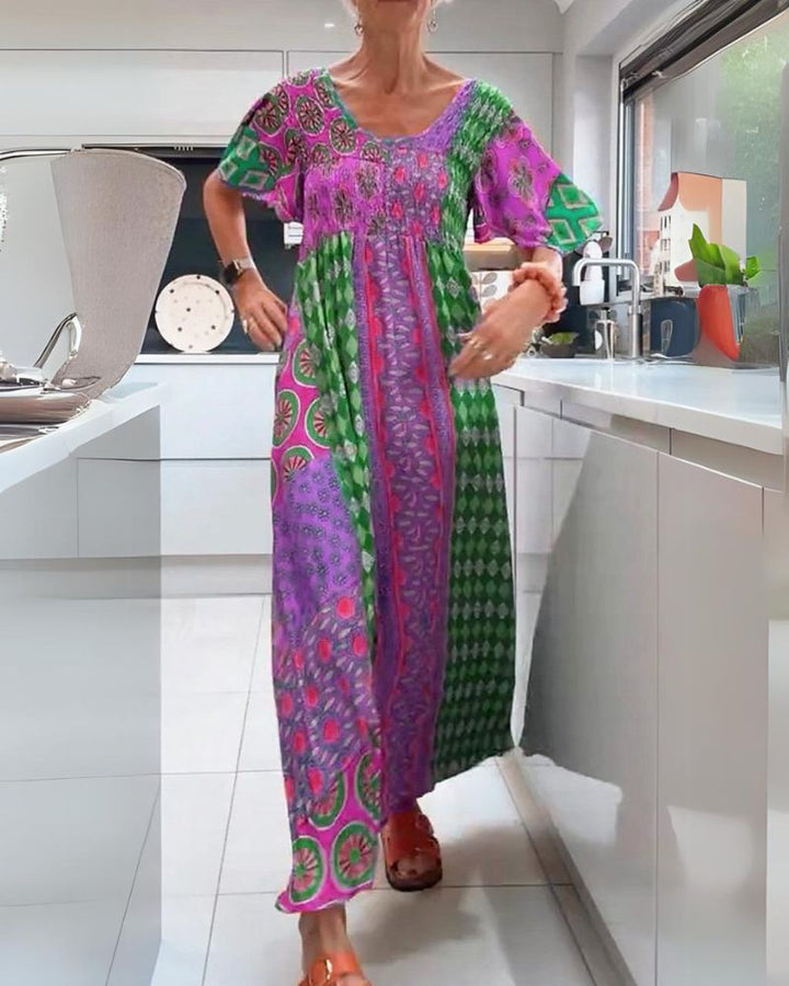 Fenton – Patchwork Boho Maxi Dress
