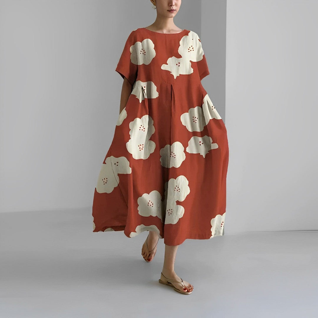 Ava – Oversized Floral Print Dress
