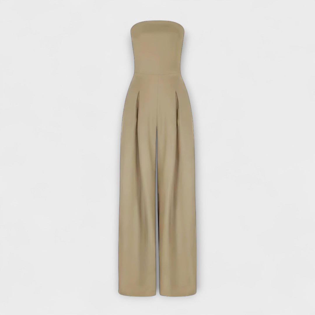 Zelle – Strapless Wide-Leg Jumpsuit