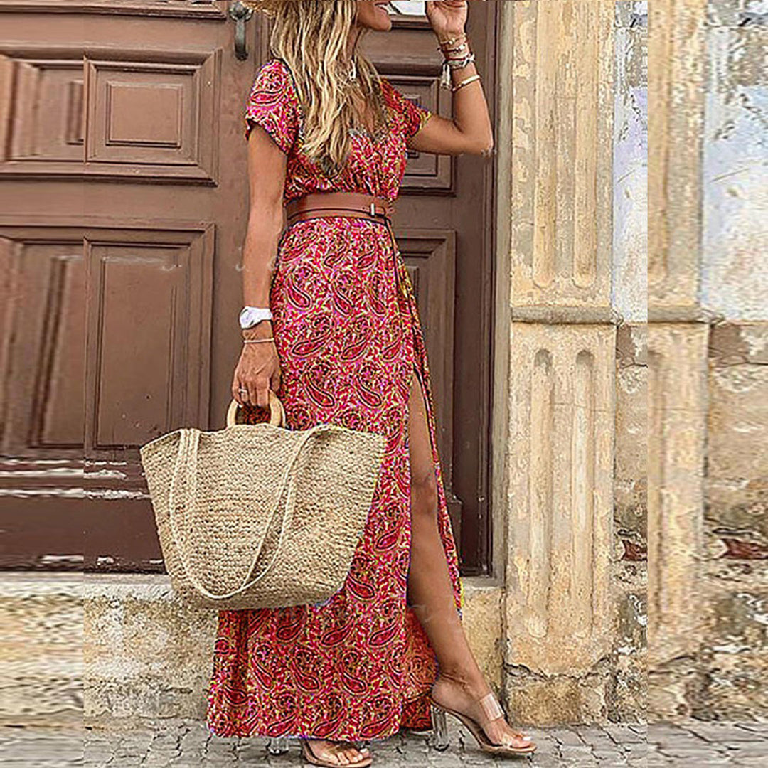 Xylara – Printed Maxi Wrap Dress