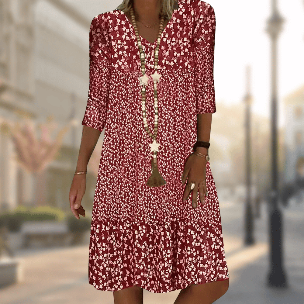 Vesper – Floral Print Midi Dress