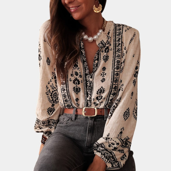 Unais – Boho Printed Blouse