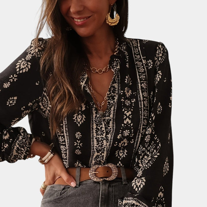 Unais – Boho Printed Blouse